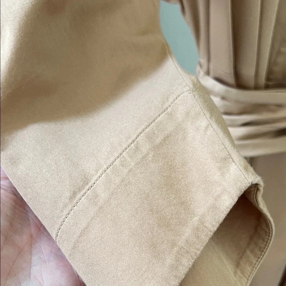 Mara Hoffman Camel Tan Long Sleeve Wrap Dress - Picture 8 of 12